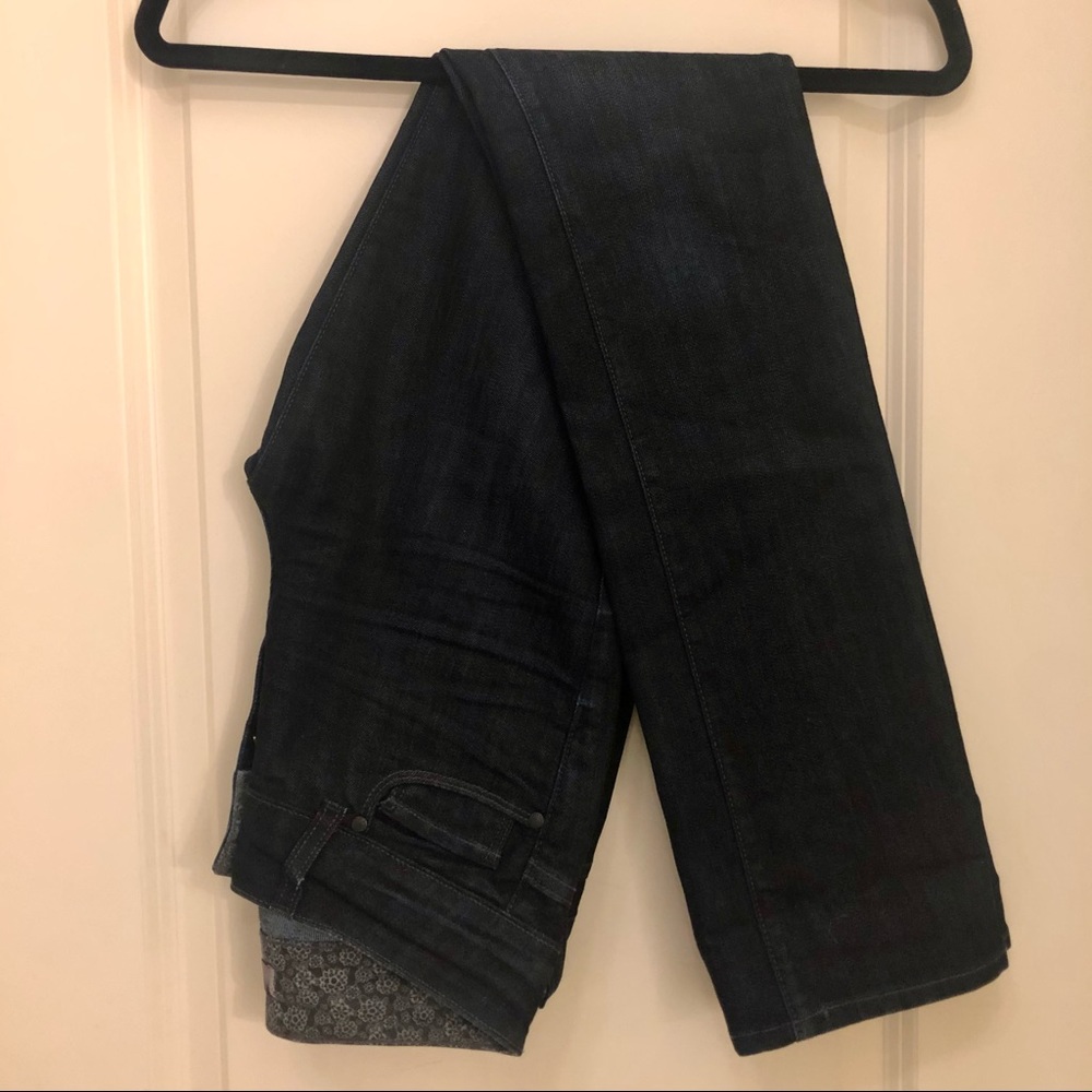 Paige straight leg dark denim jeans